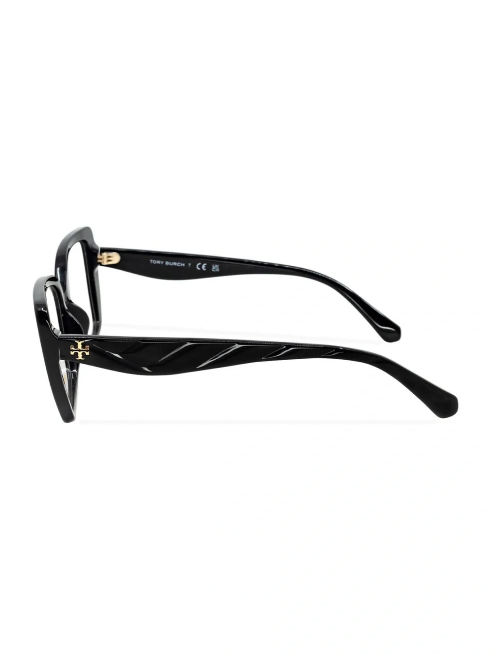 New Tory Burch TY2156U 1709 Black Oversized Cat Eye Frame Glasses Authentic
